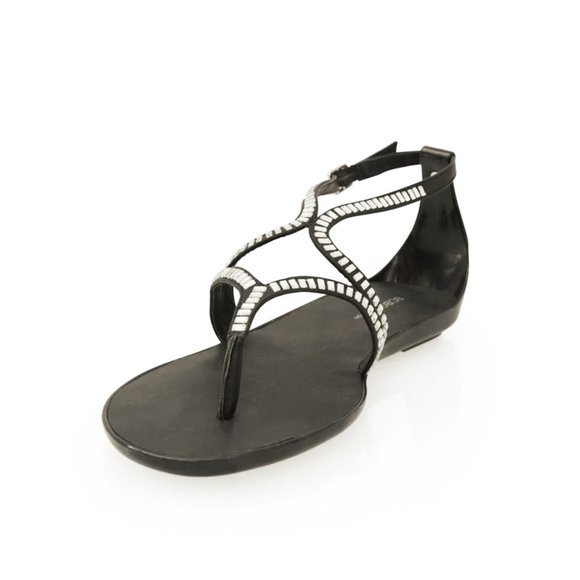 NEW BCBGeneration Women Caylen Rhinestone Gladiator Strappy Thong Dress Sandal - Picture 3 of 5